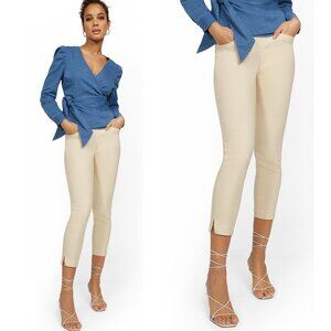 New York & Co Whitney Tummy Control Pull On Capri Pants, Tan, XL Petite, NWT